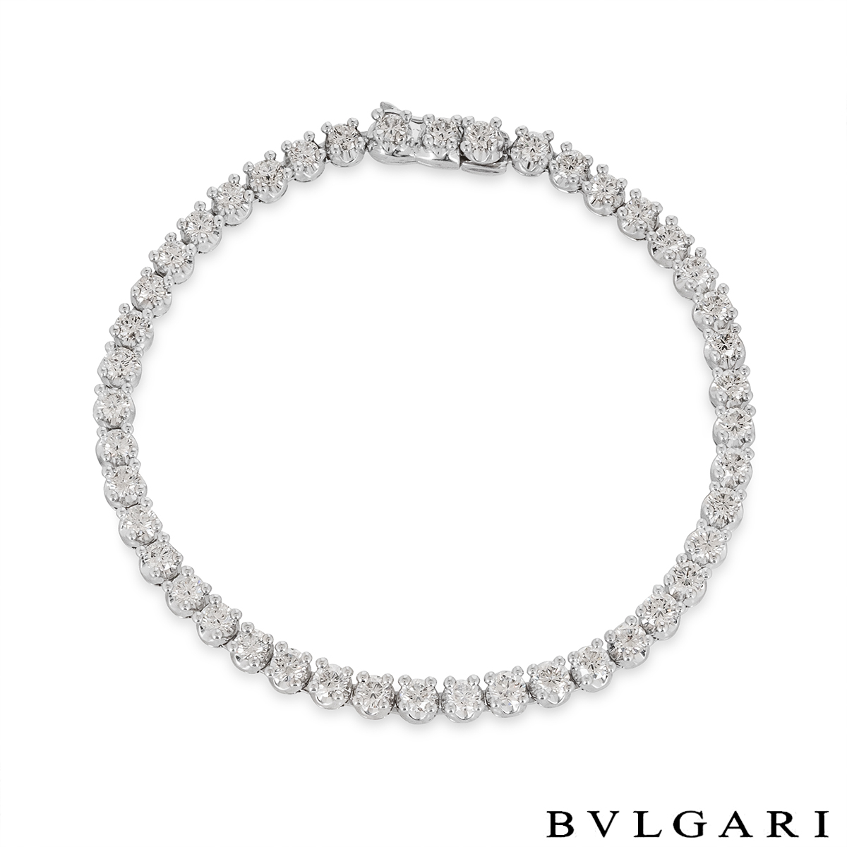 Bvlgari White Gold Diamond Corona Bracelet 328609